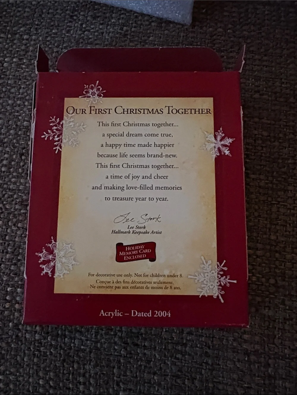 Vintage Retired Hallmark Keepsake 'Our First Christmas Together' 2004 Ornament